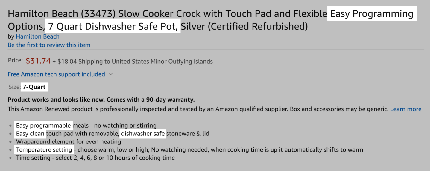 Amazon产品页面优化